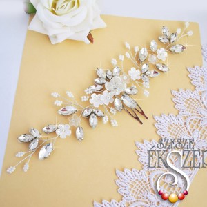 Buchet de cristal - accesorii nuntă - ornamente de păr de nuntă - accesorii păr nuntă - Artynos.ro