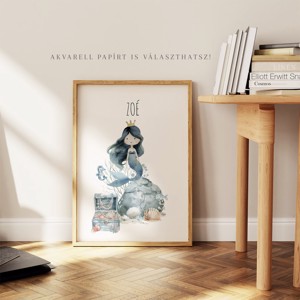 Decalcare de perete personalizată pentru camera copilului, poster de perete cu mica sirenă -  - Artynos.ro