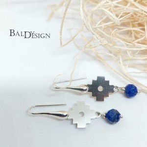 Cercei Inca chakana cu lapis lazuli, , , ARTYNOS