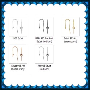 Accesorii pentru bijuterii din argint 925: bază pentru cercei cu cârlig EFK A 76 - accessorii și unelte - accesorii pentru bijuterii - Artynos.ro