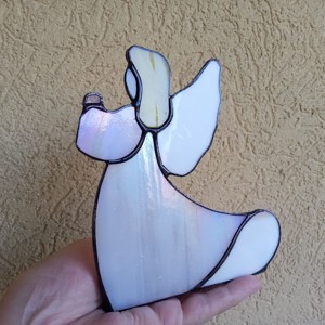 Înger care se roagă Tiffany Candle Holder - accesorii de crăciun - decorațiuni de advent - decorațiuni de lumânări advent  - Artynos.ro