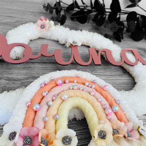 Nor pufos personalizat cu curcubeu - lumină de noapte decorare de perete - girly -  - Artynos.ro