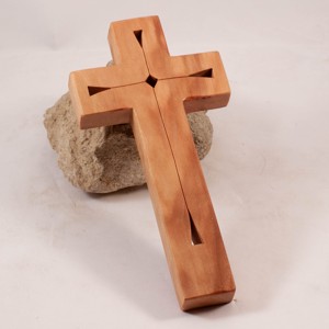 Cruce din lemn modelata, cruce de perete, , , ARTYNOS