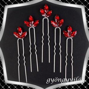 Bijuterii, ornamente de par, catarame de par: nunta, mireasa, ornament de par casual, ES-H-TŰ40e-rosu 5pcs/pack, , , ARTYNOS