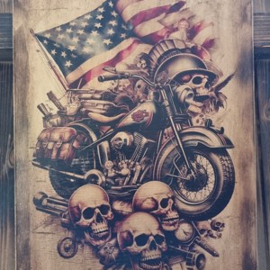Harley Davidson imagine din lemn, Casa & Stil de viata, Accesorii pentru decorat casa, Picturi murale, Arta de perete din lemn, , ARTYNOS