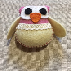 Prieteni bufniță din pâslă de lână (12pcs) -  - Artynos.ro