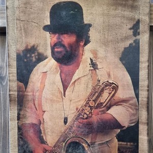 Bud Spencer imagine din lemn, Casa & Stil de viata, Accesorii pentru decorat casa, Picturi murale, Arta de perete din lemn, , ARTYNOS