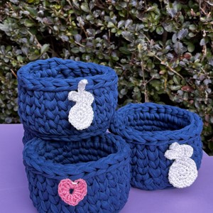 Coș de Paște croșetat - casă & stil de viață - materiale de depozitare și sortare - coșuri depozitare - Artynos.ro