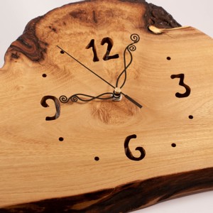 Ceas de perete din lemn, ceas din lemn rustic, -  - Artynos.ro