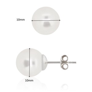 Cercei din argint 925 Swarovski bilă semiperforată 10mm în mai multe culori SFE-SW03 -  - Artynos.ro