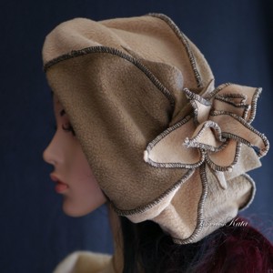 POLAR BARETT / mokka - bohemian sapka, Imbracaminte si moda, Esarfe, palarii, fularuri, Caciula, Cusatura, ARTYNOS