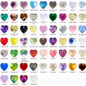 Pandantiv din cristal Swarovski: SWM heart (6228) 14mm AB în mai multe culori -  - Artynos.ro