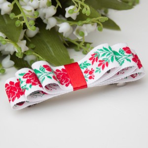 Clemă de păr cu model floral și model popular - Alb -  - Artynos.ro