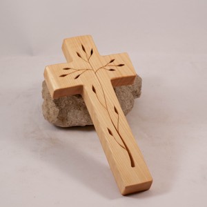 Cruce din lemn modelata, cruce de perete, , , ARTYNOS