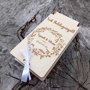 Transfer de bani/Transfer de bilete de loterie Cutie unică - accesorii nuntă - amintiri și cadouri de nuntă - cadou nuntă - cutie de bani - Artynos.ro