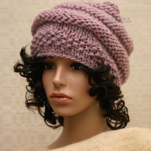 CSIGASAPI / ametist - capac de design tricotat manual - îmbrăcăminte și modă - eșarfe, pălării, fularuri - căciulă - Artynos.ro