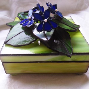 3D violet flower jewerly box - bijuterii - suporturi și cutii de bijuterii - cutii de bijuterii - Artynos.ro