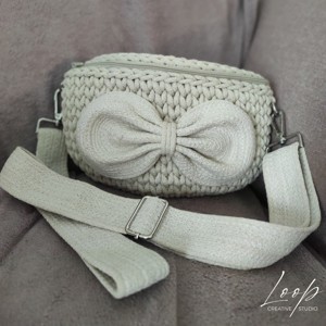 Pungă de curea tricotată croșetată - genți și portofele - genți de mână și umăr - geantă crossbody - Artynos.ro