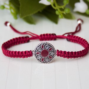Bratara macramé impletita - Mandala burgundy, , , ARTYNOS