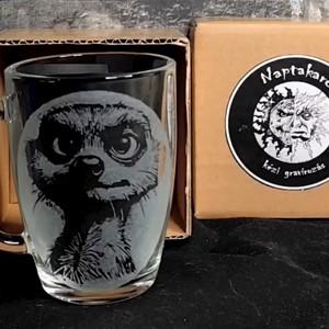 Cana de sticla cu model de suricata , , , ARTYNOS