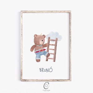 Imagine personalizata pentru camera copiilor, decoratiuni pentru camera copilului, set de arta de perete cu animale din padure 3 buc, , , ARTYNOS