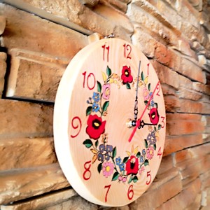 Ceas de perete din lemn cu model Kalocsa  - casă & stil de viață - decorațiuni de casă - decorațiuni de pereți - ceasuri de perete - Artynos.ro