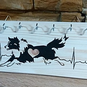 Collie de frontieră handcrafted breloc de perete -  - Artynos.ro