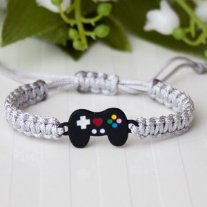 Bratara macramé impletita pentru copii - Console de jocuri gri, , , ARTYNOS