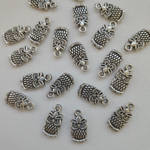 Fém medál - 14x7mm - bagoly - 10 db / csomag, Accessorii si unelte, Margea, componente de bijuterii, Alte piese, , ARTYNOS