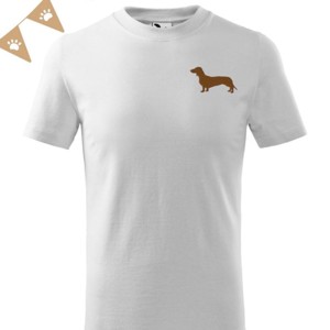 Tricou brodat cu model Dachshund - tricou brodat personalizat - tricou brodat personalizat, , , ARTYNOS