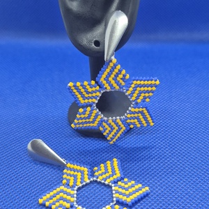 Cercei hexagon Arlechino - bijuterii - cercei - cercei agățați - Artynos.ro