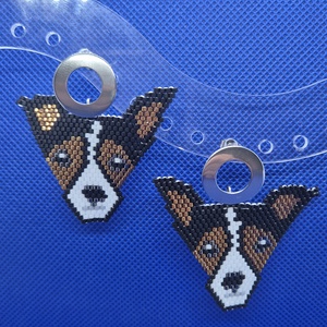 Cercei Jack Russell - bijuterii - cercei - cercei din mărgele - Artynos.ro