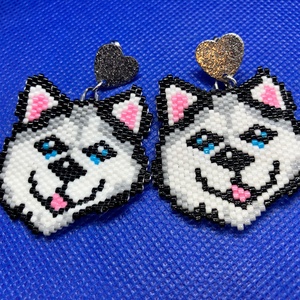 Cercei Husky - bijuterii - cercei - cercei cu figurine - Artynos.ro