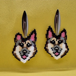 Cercei caine lup - bijuterii - cercei - cercei lungi - Artynos.ro