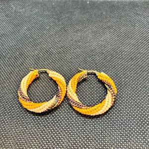 Cercei rasuciti Dovleac - bijuterii - cercei - cercei hoops - Artynos.ro