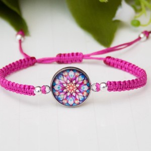 Bratara macramé impletita - Mandala magenta roz, , , ARTYNOS