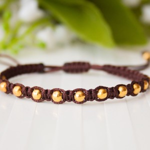 Bratara macramé impletita - Margele maro, , , ARTYNOS