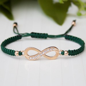Bratara macramé impletita - Verde infinit, , , ARTYNOS