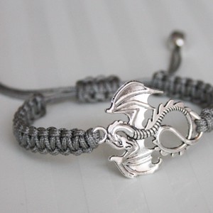 Brățară Makramé - Dragon gri -  - Artynos.ro