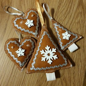 Gingerbread model simtit ornamente alb - argintiu, , , ARTYNOS