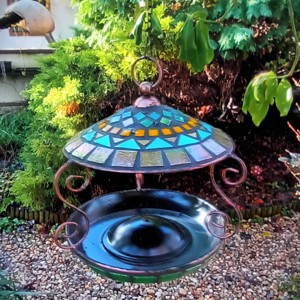 REKREDENC - Alimentator suspendat pentru păsări cu mozaic / alimentator pentru păsări (03) -  - Artynos.ro