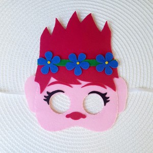 Trolls - Mască de carnaval Poppy pentru fete - îmbrăcăminte și modă - costume și măști de carnaval - costume - Artynos.ro