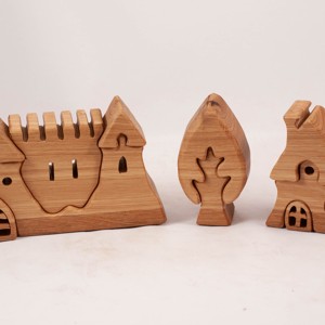  Castel din lemn, casuta, constructor din lemn, puzzle jigsaw, , Prelucrarea lemnului, ARTYNOS