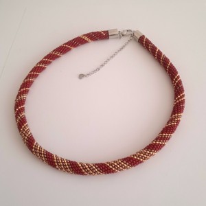 Colier Bordeaux-auriu-rugina-maro, , , ARTYNOS