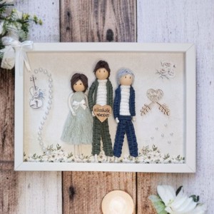 Bridal shower - Imagine personalizată 3D macramé a mirelui/ mirelui și a părinților -  - Artynos.ro