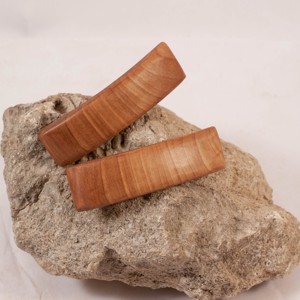 Mini set de catarame franceze din lemn, pereche de catarame de par, 2 bucati, , , ARTYNOS