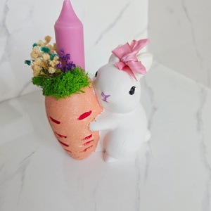 Decoratiune iepure cu morcov, Casa & Stil de viata, Lumanari, parfumuri, arome, Lumanari artizanale, Lumanare si fabricarea lumanarilor, ARTYNOS