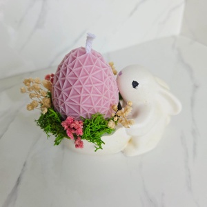 Decoratiune iepuras cu ou, Casa & Stil de viata, Lumanari, parfumuri, arome, Lumanari artizanale, Lumanare si fabricarea lumanarilor, ARTYNOS