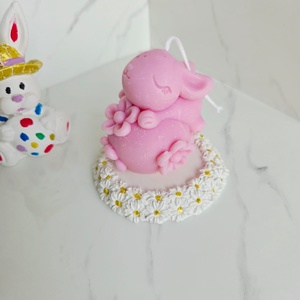 Lumanare  iepuras si ou cu flori - casă & stil de viață - lumânări, parfumuri, arome - lumânări artizanale - Artynos.ro