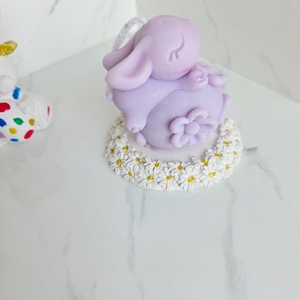 Lumanare  iepuras si ou cu flori - casă & stil de viață - lumânări, parfumuri, arome - lumânări artizanale - Artynos.ro